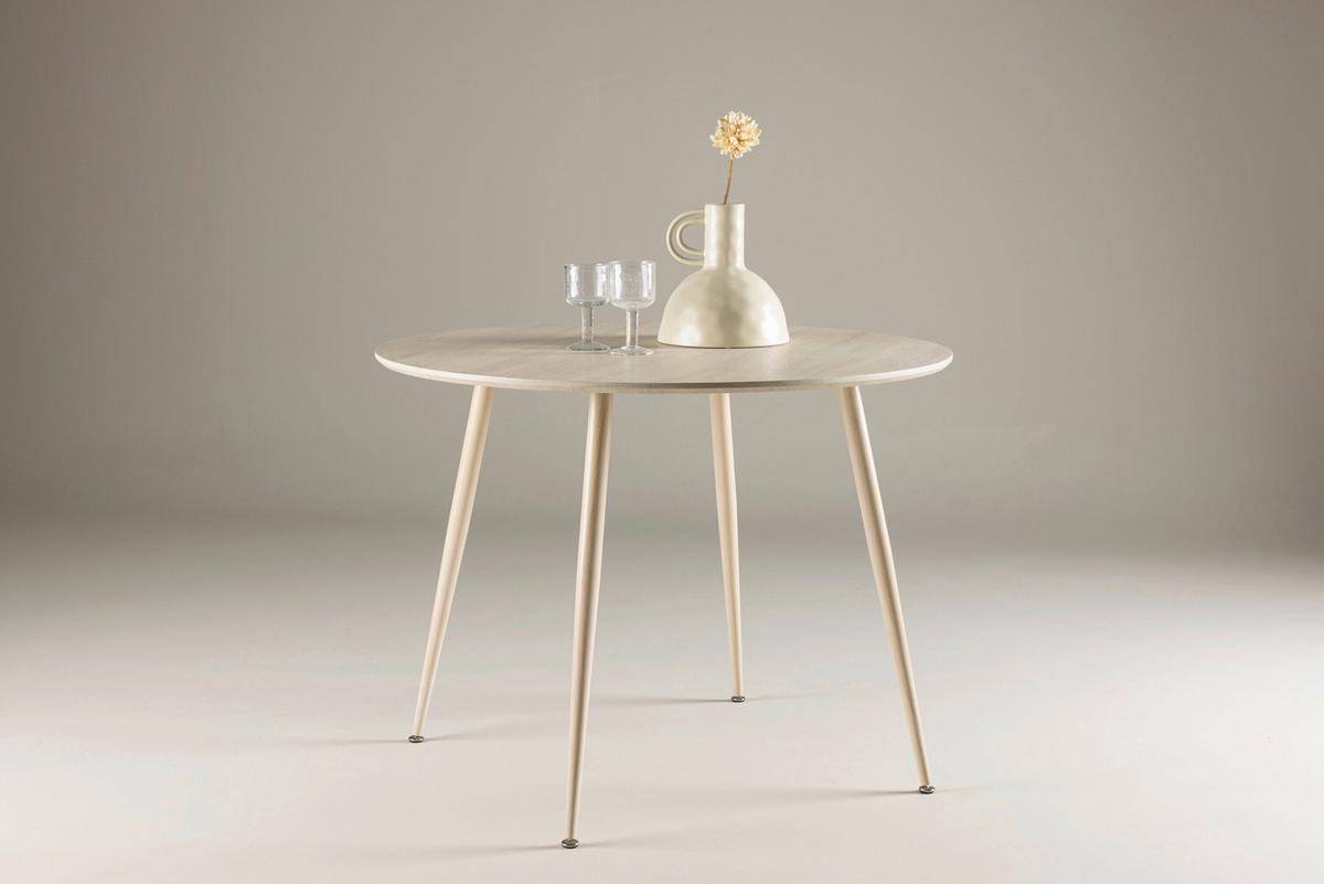 Esstisch Plaza Weiß Dxh: 100x75 Cm - Weiß, MODERN, Holz/Metall (100/75cm) - Livetastic