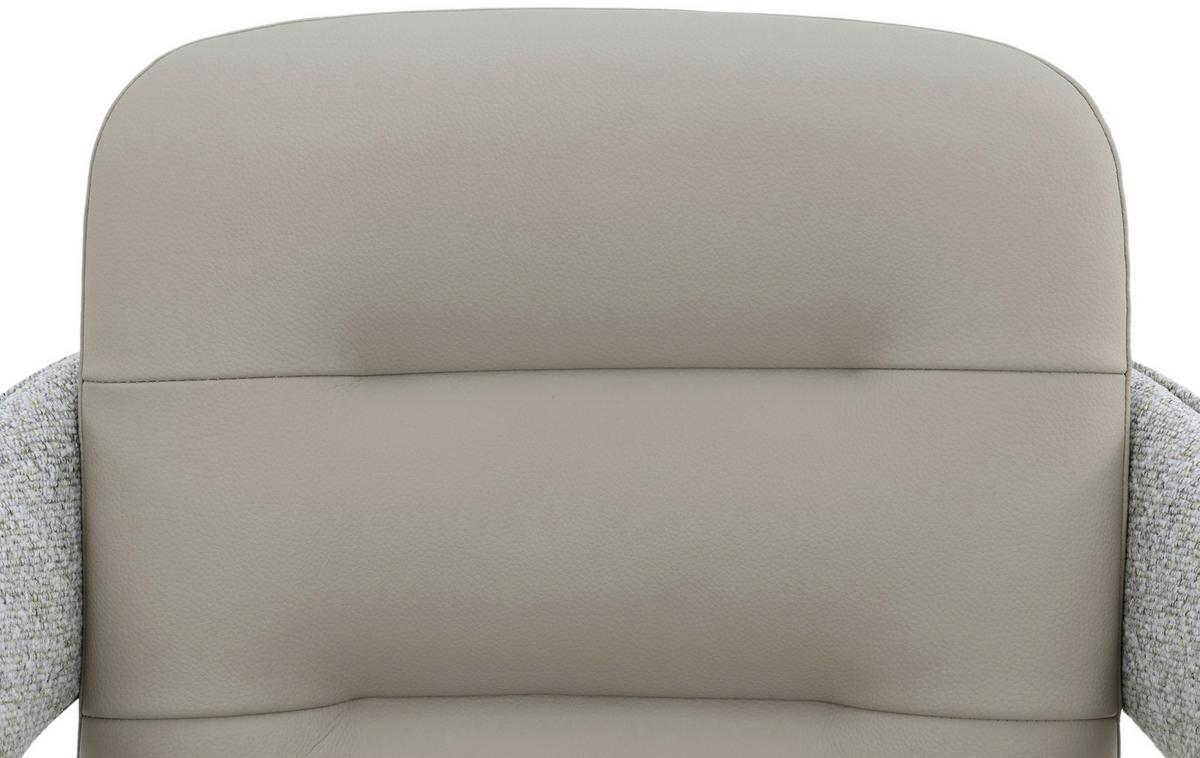 Armlehnstuhl Francesco Taupe B: 61 cm - Hellbraun/Schwarz, MODERN, Textil/Metall (61/87,5/62,5cm) - MID.YOU