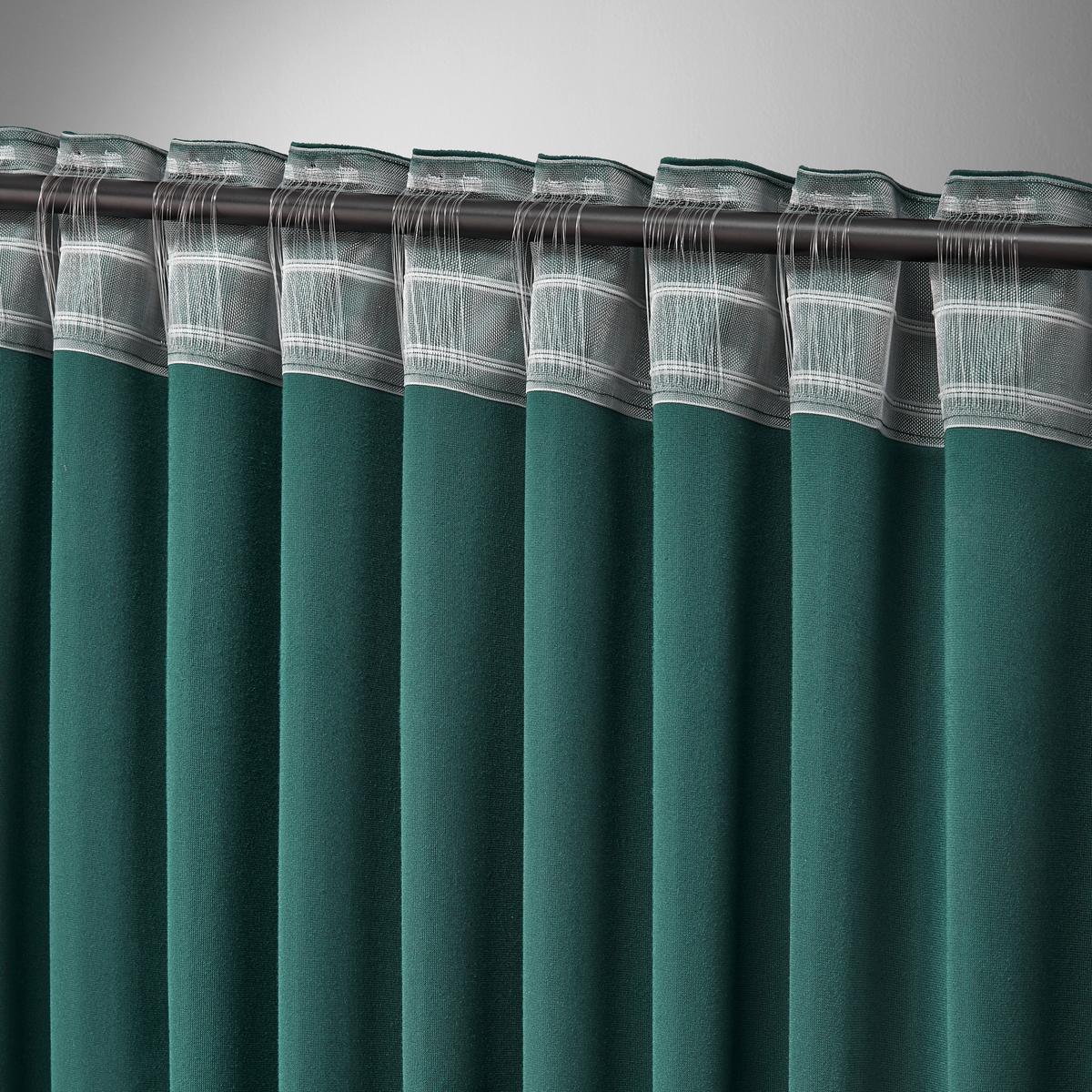 HOTOVÝ ZÁVES Viola, 140/245cm, tmavozelená - tmavozelená, Konventionell, textil (140/245cm) - Premium Living