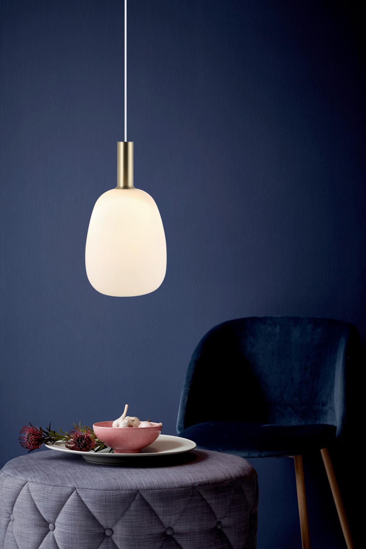 Hängeleuchte Alton Schwarz Messingfarben - Messingfarben/Schwarz, Basics, Glas/Metall (43/343cm) - Nordlux