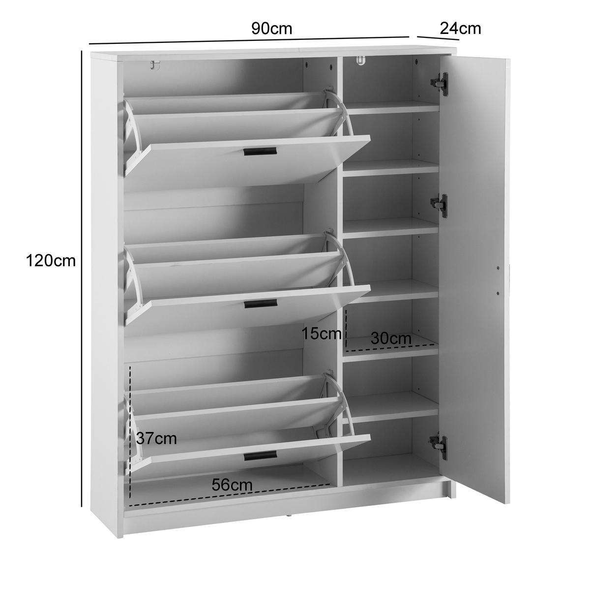BOTNÍK WL6.868 - bílá/černá, Design, kov/kompozitní dřevo (90/120/24cm) - MID.YOU