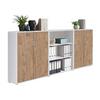 Office Edition B: 253,2 cm Eichefarben/Weiß - Eichefarben/Weiß, MODERN, Holzwerkstoff (253,2/113,6/33cm) - MID.YOU