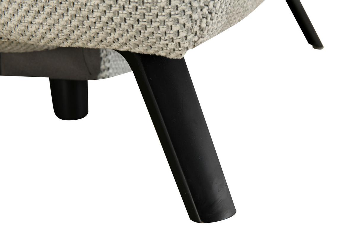 Ecksofa Milano Microfaser Hellgrau, B: 178 Cm - Hellgrau/Schwarz, MODERN, Holz/Textil (178/256cm) - Luca Bessoni