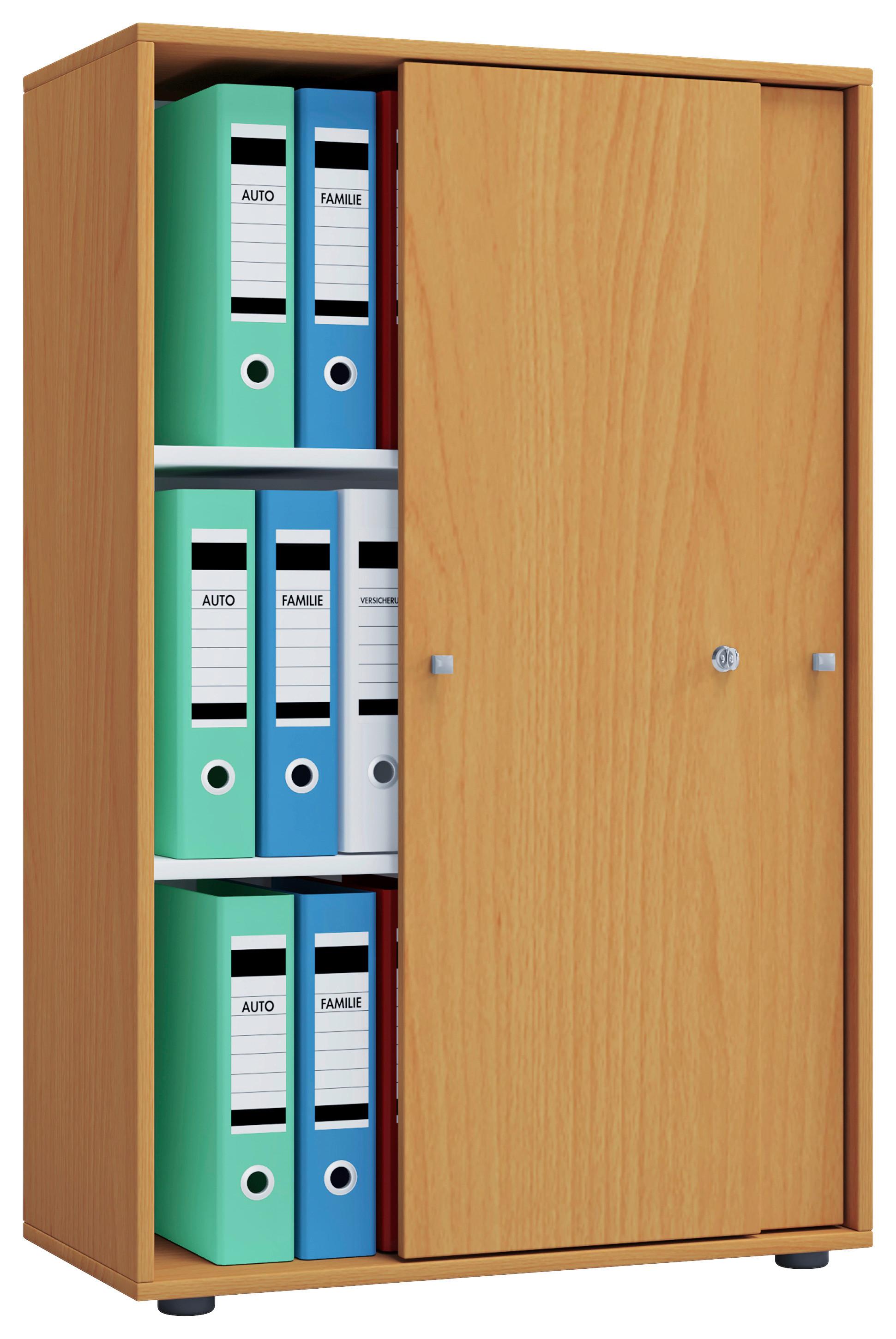 Aktenschrank versperrbar Lona XL Buche Dekor B: 70 cm - Buchefarben, Basics, Holzwerkstoff (70/111/37cm) - MID.YOU