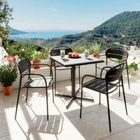 Gartensessel Rom - Anthrazit, MODERN, Metall (57/78/54cm) - Beldano