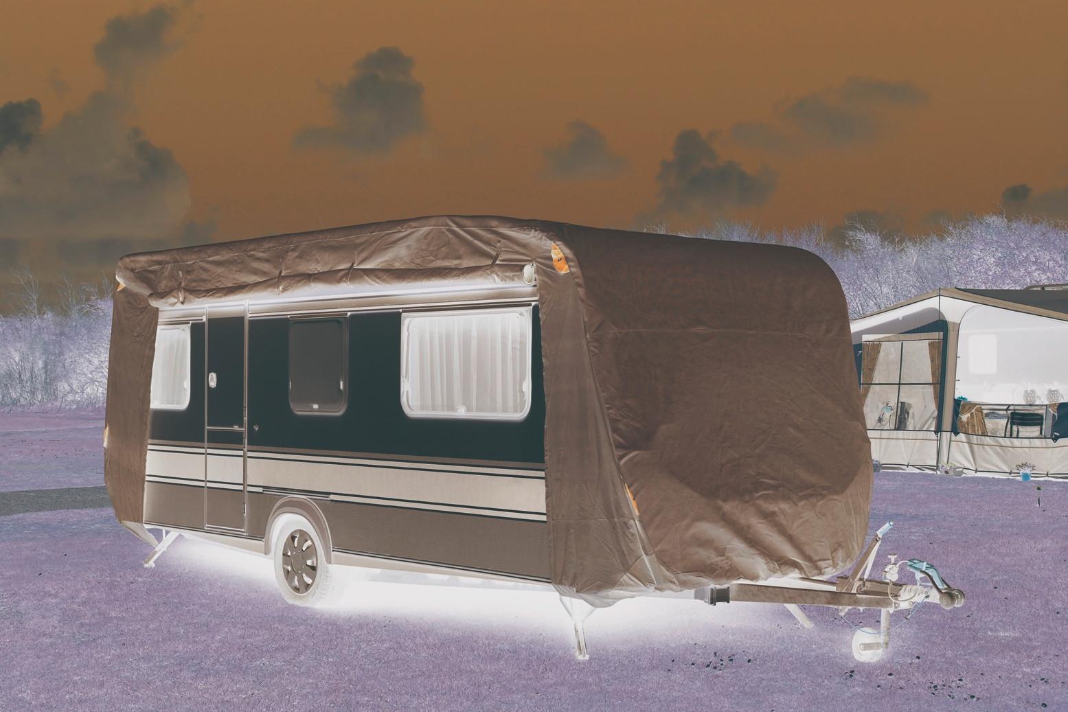 Schutzhülle Abdeckhaube für Wohnwagen Gr. XXL Grau - Grau, Basics, Kunststoff (250/220/732cm)
