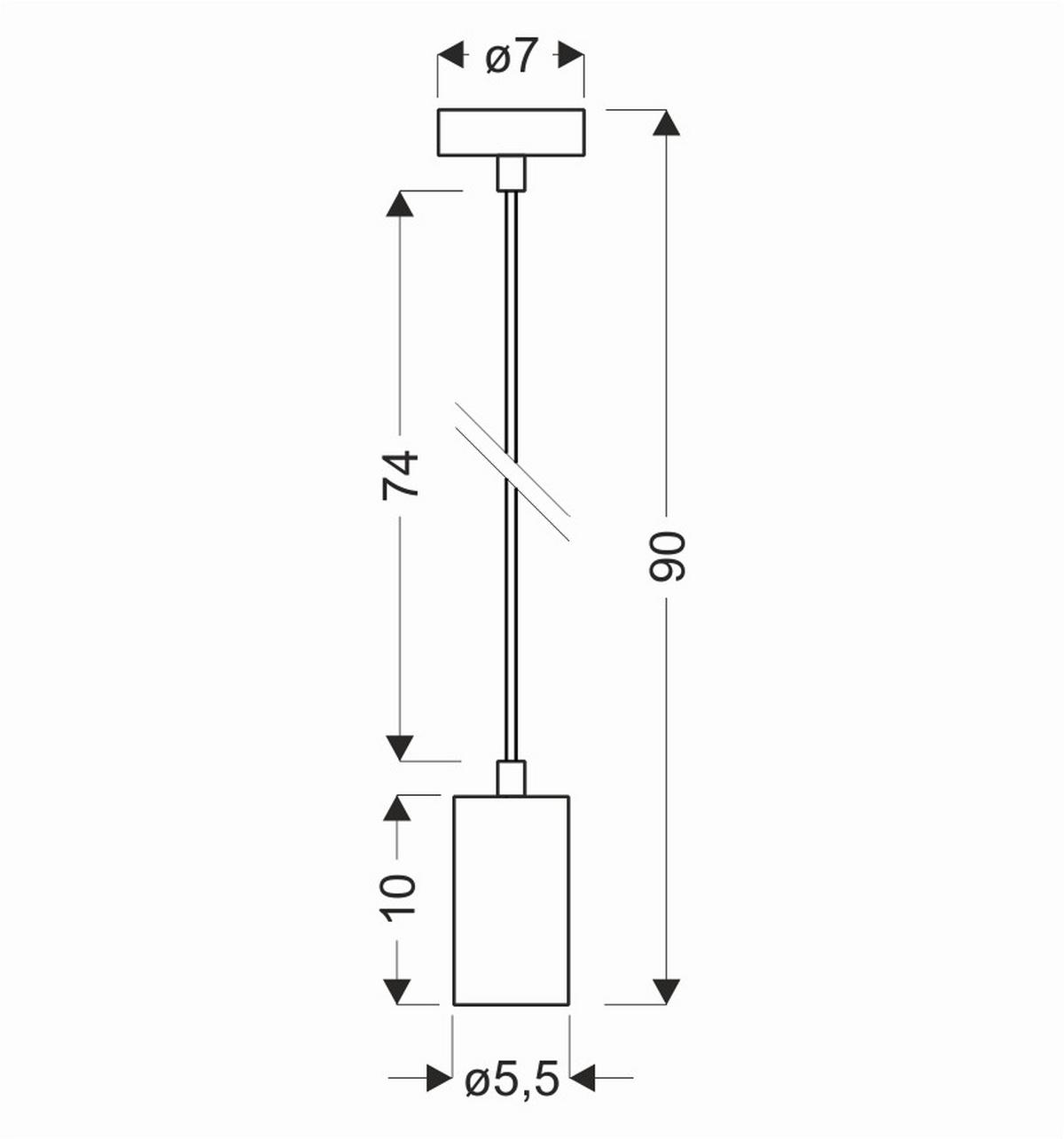 Hängeleuchte 31-78537 - Schwarz, Design, Metall (7/7/90cm)