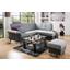 Hocker Portland - Dunkelgrau/Silberfarben, KONVENTIONELL, Holz/Holzwerkstoff (68/43/47cm) - Ombra Hocker Portland - Dunkelgrau/Silberfarben, KONVENTIONELL, Holz/Holzwerkstoff (68/43/47cm) - Ombra