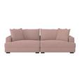 Megasofa Pelle-Megasofa - Wengefarben/Rosa, Trend, Textil (261/124cm) - Luca Bessoni
