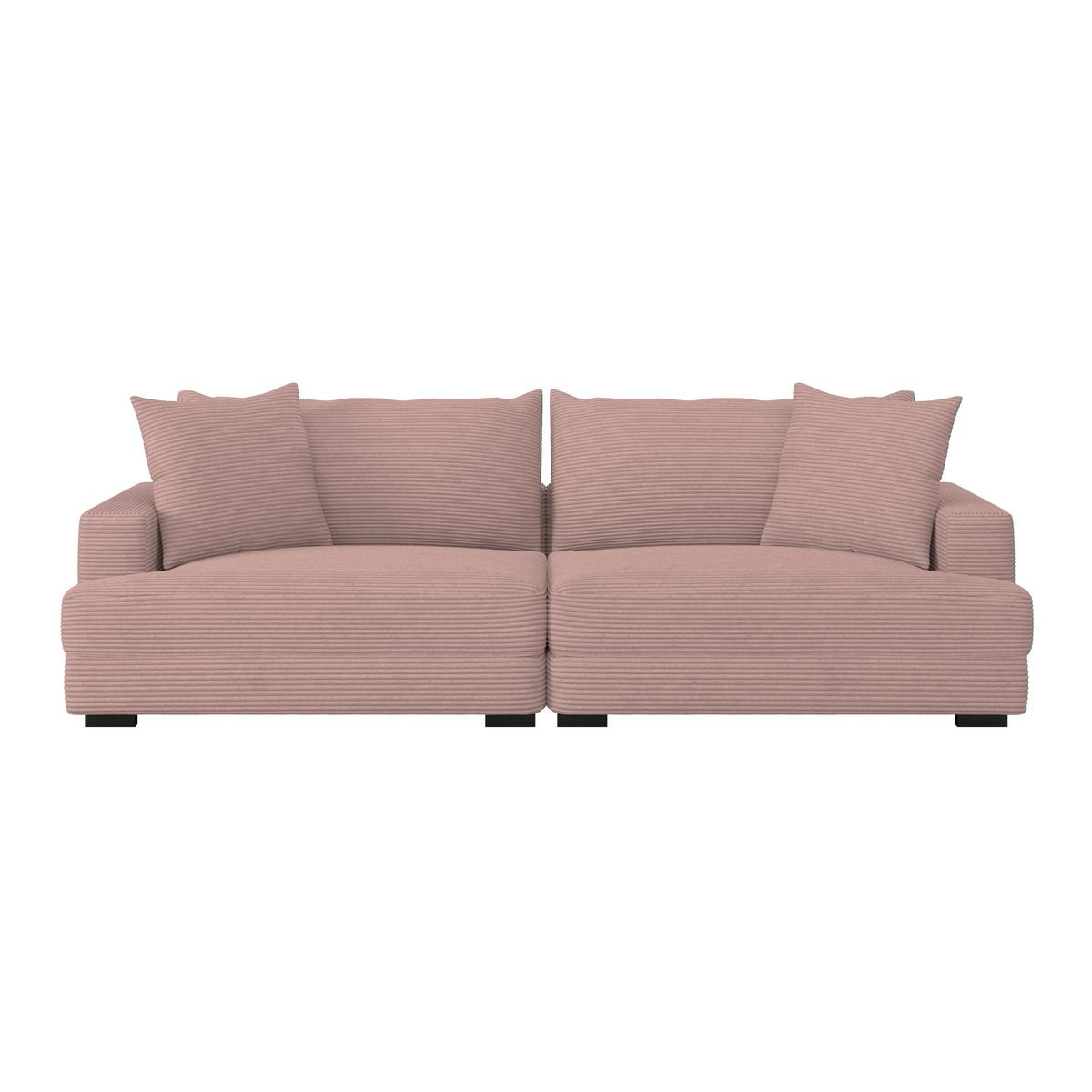 Megasofa Pelle-Megasofa - Wengefarben/Rosa, Trend, Textil (261/124cm) - Luca Bessoni