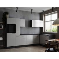 Eckküche Oliver Grau, Weiß S: 310x172cm - Weiß/Grau, Design, Holzwerkstoff (310/172cm) - Respekta