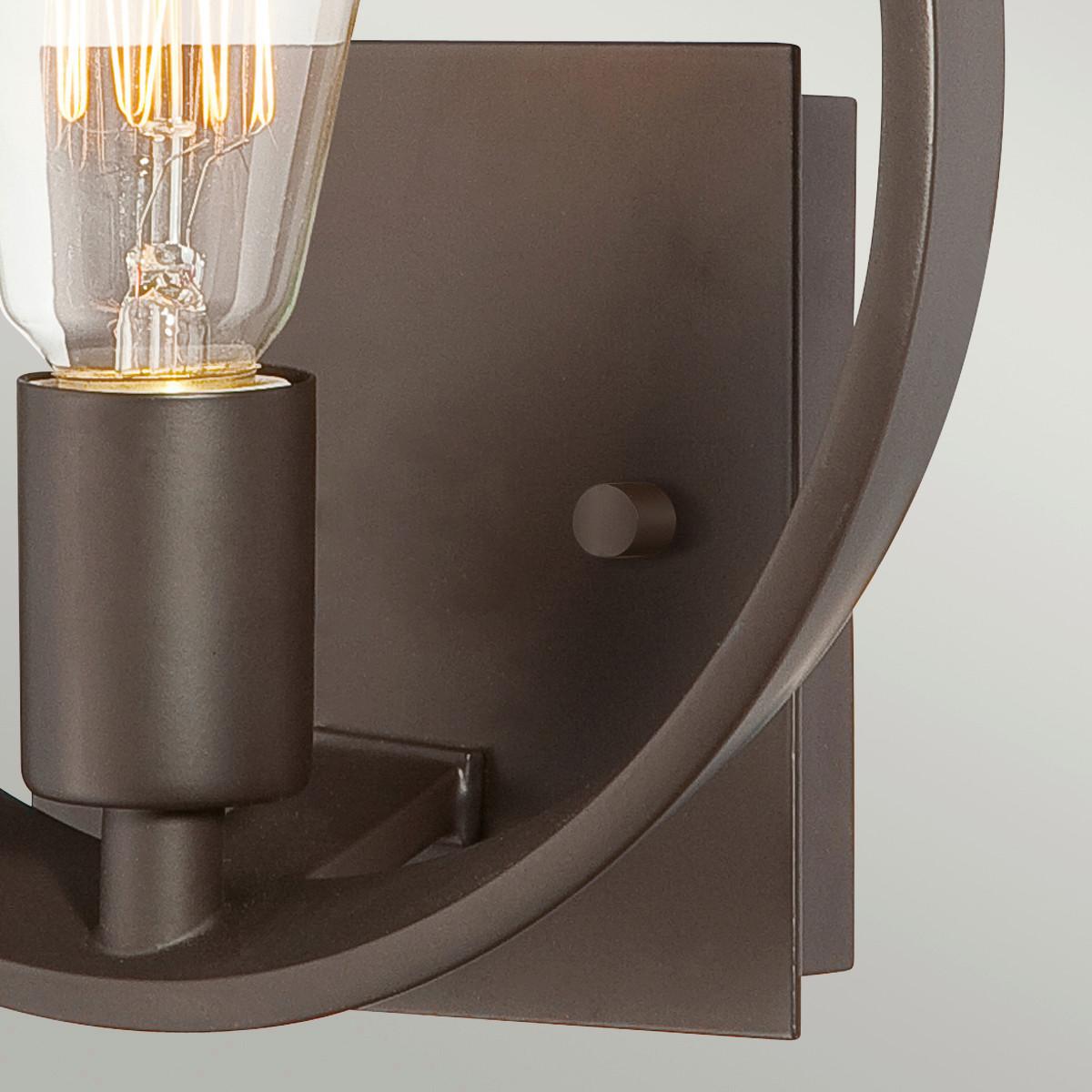 Wandleuchte Qz-Theater-Row1wt - Dunkelbraun/Bronzefarben, Natur, Metall (25.4/25.4/10.2cm) - Elstead Lighting