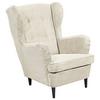 Ohrensessel Oskar Creme B: 78 Cm - Creme/Schwarz, Basics, Textil (78/102/98cm) - MID.YOU