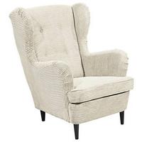 Ohrensessel Oskar Creme B: 78 Cm - Creme/Schwarz, Basics, Textil (78/102/98cm) - MID.YOU