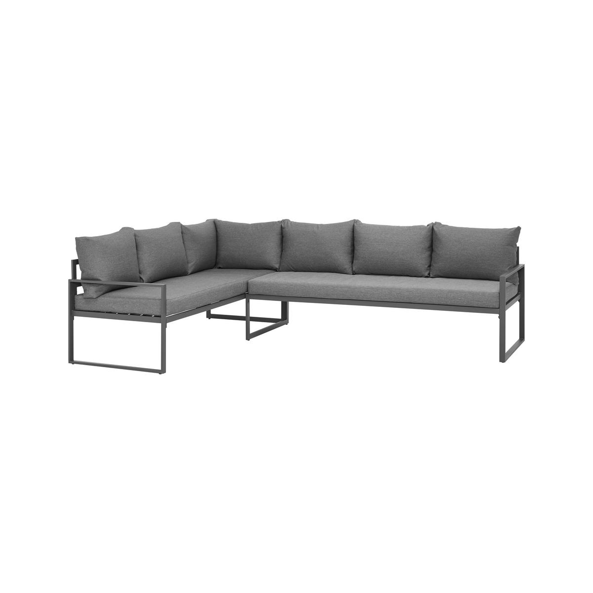 TERASOVÁ SEDACIA SÚPRAVA MEXIKO - čierna/antracitová, Modern, kov/textil (245/66cm) - Mömax