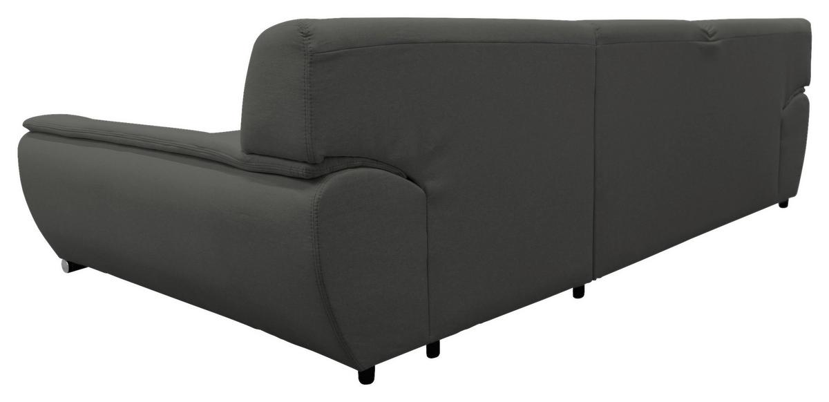 Veratti New Grau Inkl. Schlaffunktion Ottomane Rechts - Silberfarben/Grau, Design, Textil (281/167cm) - MID.YOU