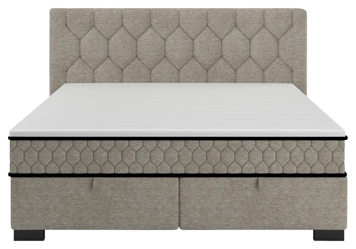 Americká posteľ MAYA D 180/200 cm, béžová - čierna/mätovosivá, Konventionell, drevo/kompozitné drevo (180/200cm) - Mömax