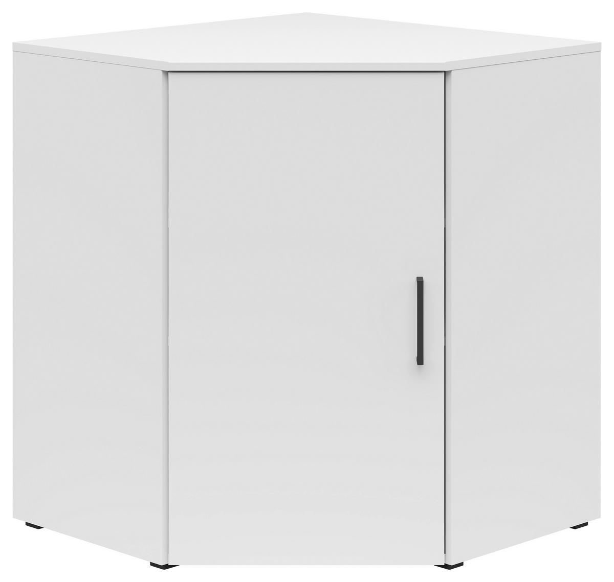 Sarokkomód Cabinet - fehér, Modern, faalapú anyag (101/83/79cm)
