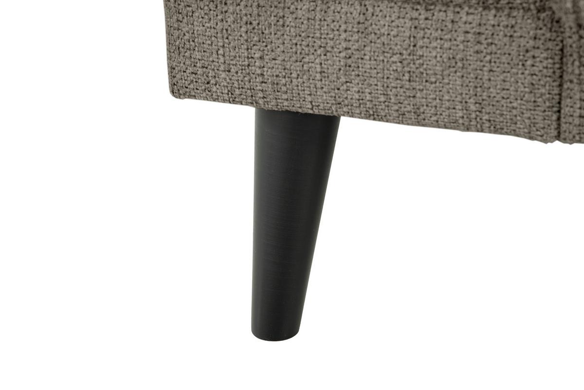 3-Sitzer-Sofa Oslo Taupe B: 218 cm - Taupe/Schwarz, Design, Textil (218/77/93cm) - MID.YOU