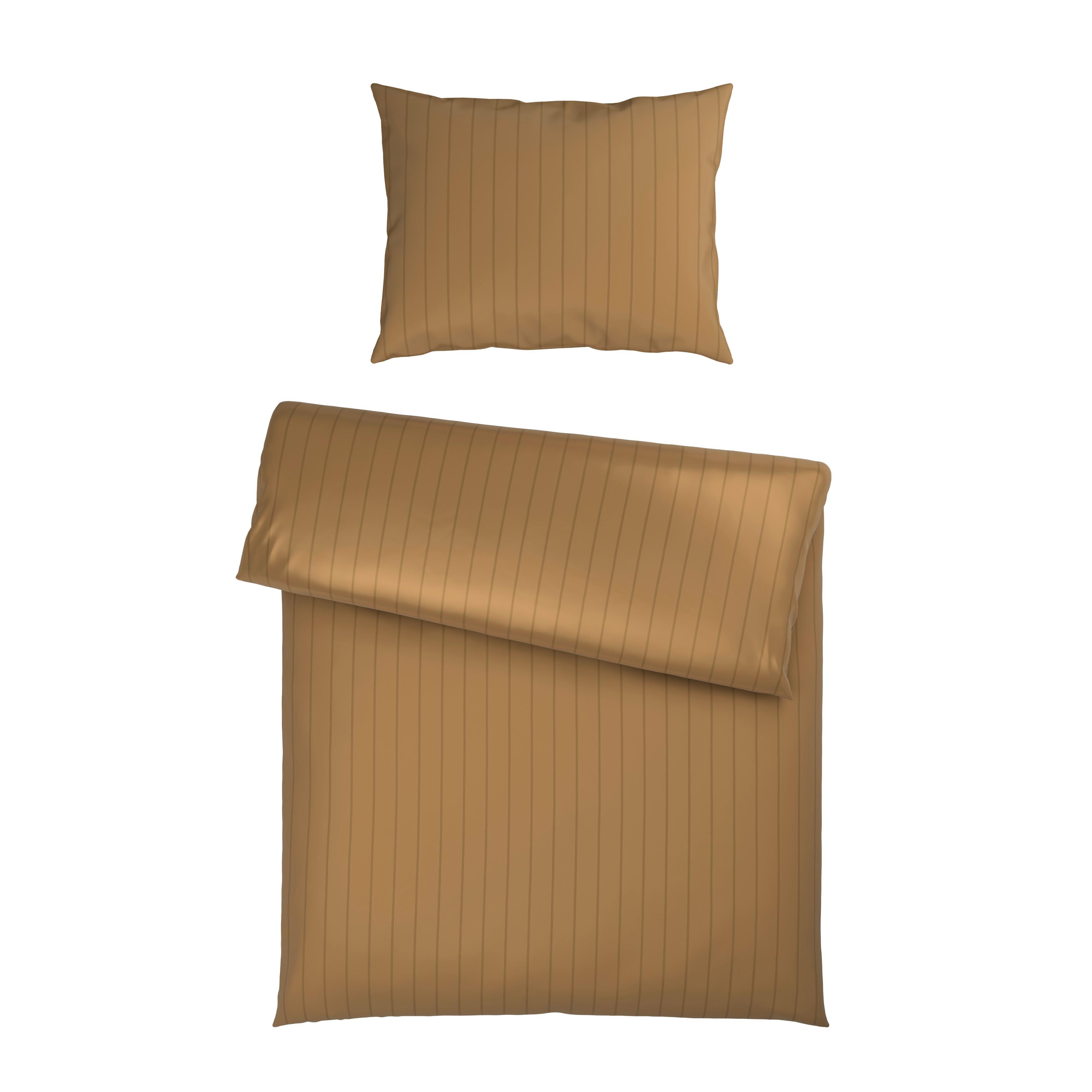 POSTEĽNÁ BIELIZEŇ DOBBY STREIF - zlatá, textil (200/140cm) - Mömax