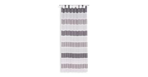 Vorhang mit Schlaufen und Band 140x255 cm Schwarz/Grau/ Weiß - Schwarz, MODERN, Textil (140/255cm) - Luca Bessoni