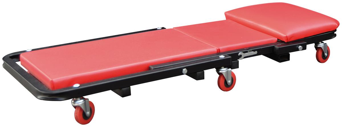 Montagerollbrett 6 Rollen 2-in-1-Funktion, Sitzfunktion - Rot/Schwarz, MODERN, Kunststoff/Metall (104/40/10cm) - Walter