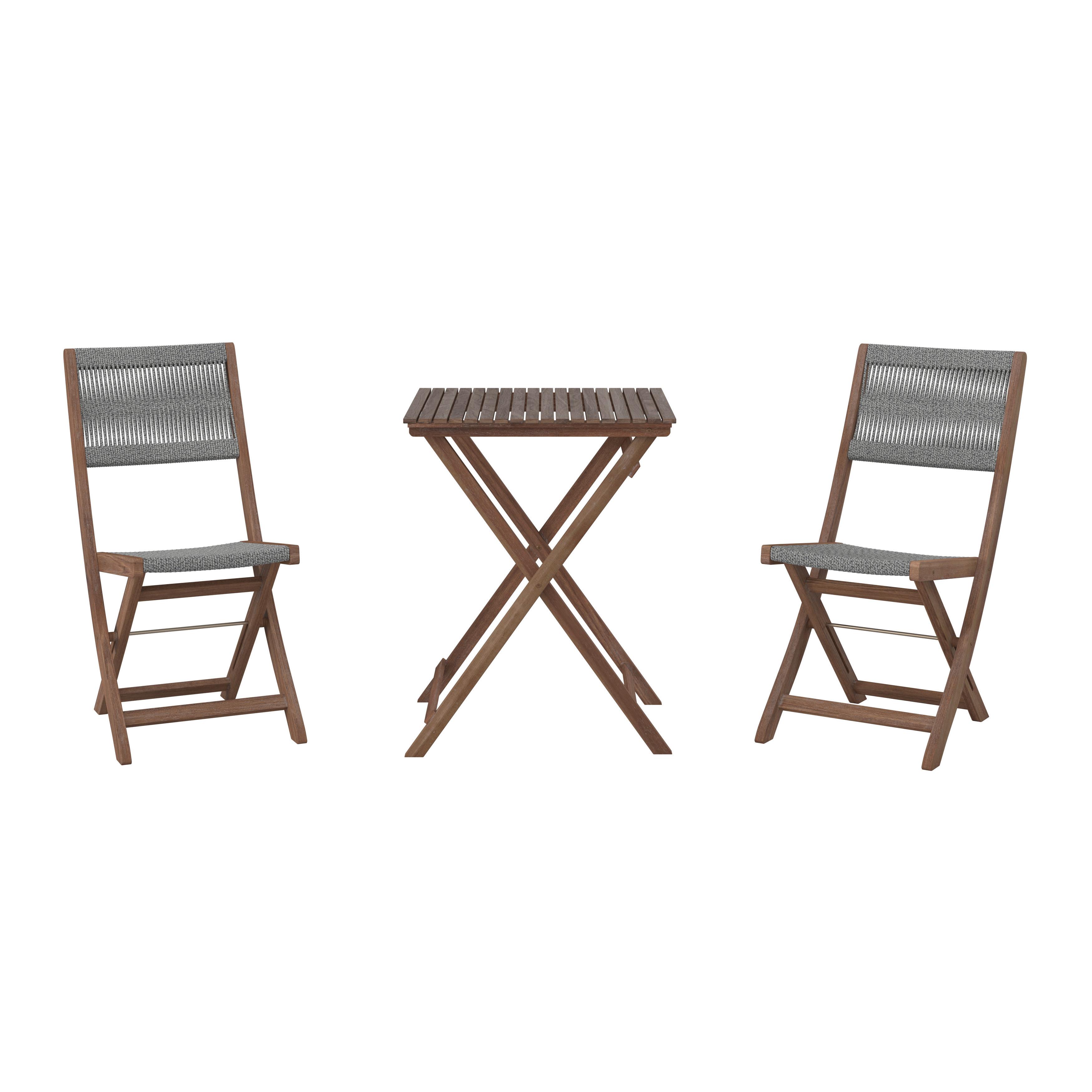 BALKÓNOVÁ ZOSTAVA EFFIE - farba akácie, Modern, drevo/plast (60/76/60cm) - Bessagi Garden