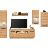 Stapelprogramm Alana - Schwarz, MODERN, Glas/Holzwerkstoff (317/195,4/64,9cm)