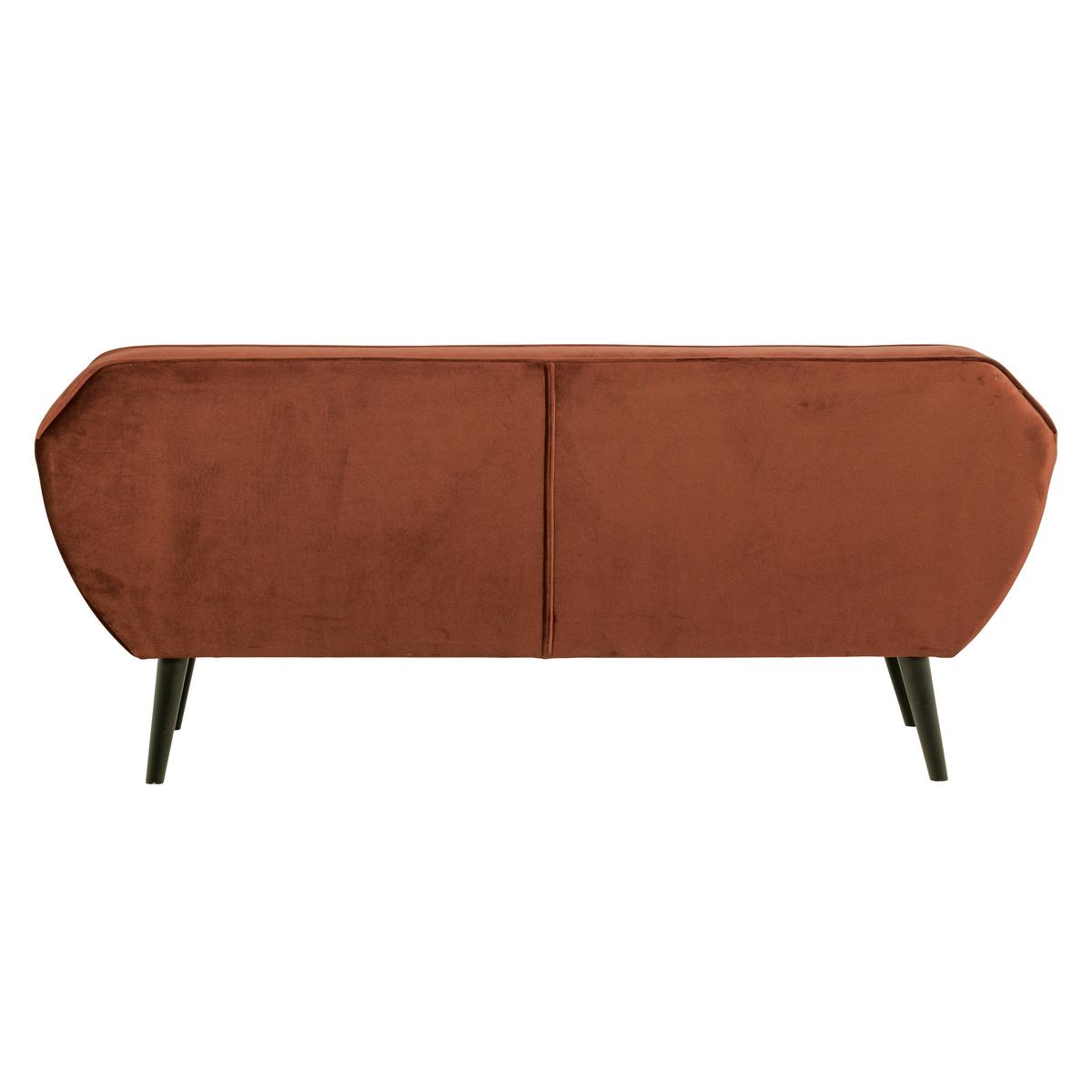 Sofa Rocco Rostfarben B: 187cm - Rostfarben/Schwarz, Design, Textil (187/75/82cm) - Livetastic