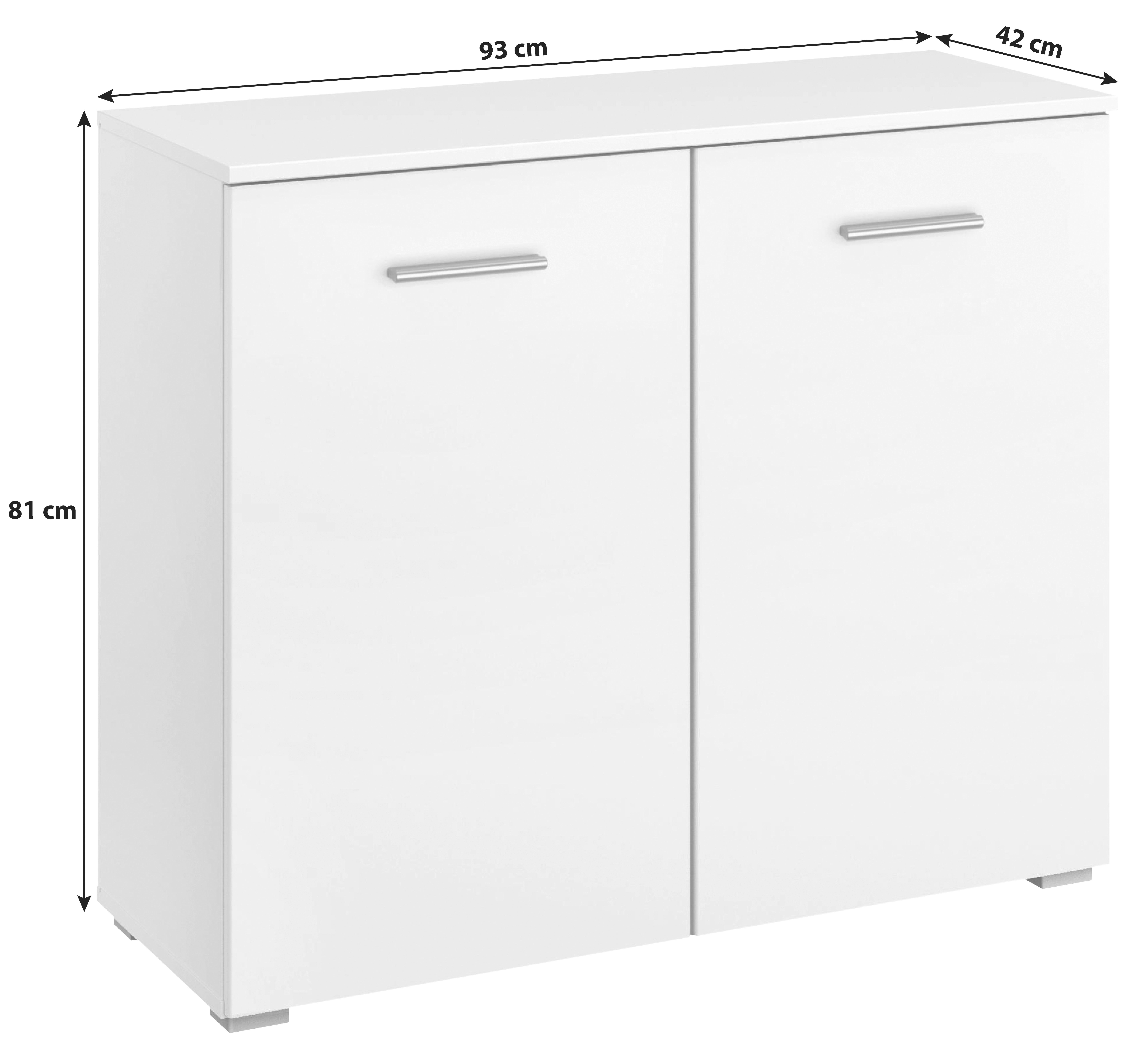 Kommoden 93cm Scala, Weiß - Weiß, KONVENTIONELL, Holzwerkstoff (93/81/42cm) - Rauch Möbel