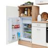 Küchenzeile Economy mit Geräten 270 cm Weiß/Eiche Dekor Modern - Eichefarben/Weiß, Basics, Holzwerkstoff (270cm) - Respekta
