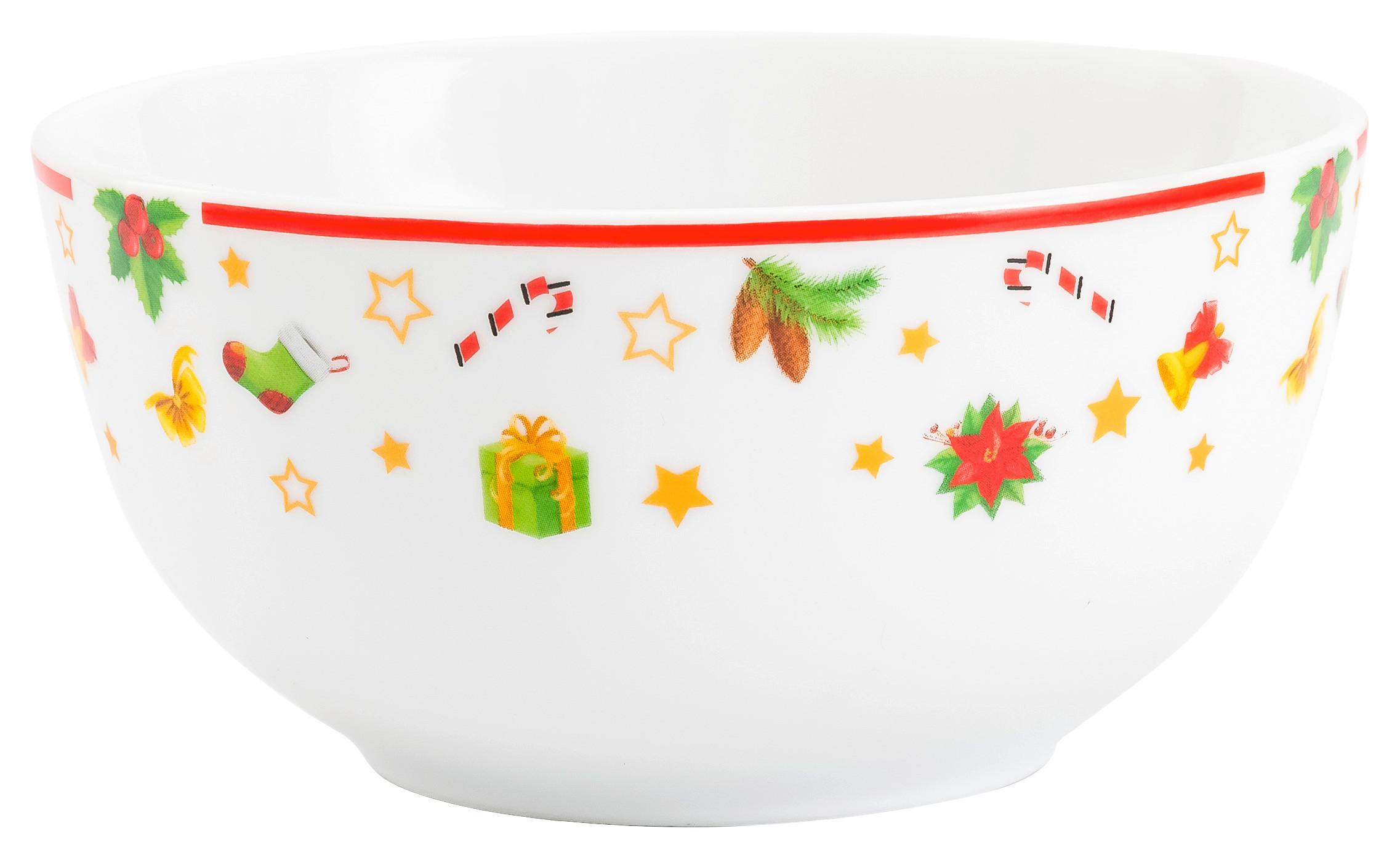Müslischale Doro - Rot/Weiß, Design, Keramik (14/6,9cm) - Luca Bessoni