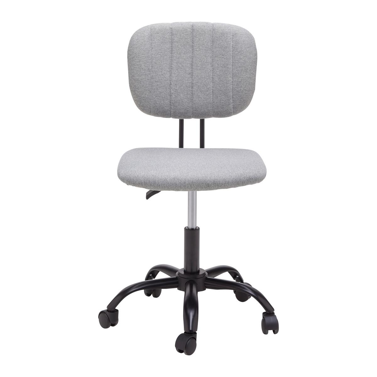 Otočná stolička TOM -CENOVÝ TRHÁK - čierna/sivá, Modern, kov/textil (55/79-89/56cm) - Based