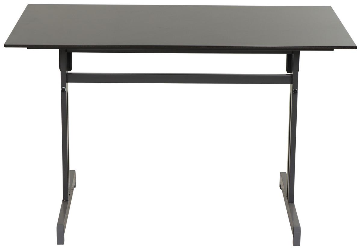 Gartentisch Klappbar Stahl L: 120cm - Anthrazit, MODERN, Holzwerkstoff/Metall (120/80/71cm) - Gardenson