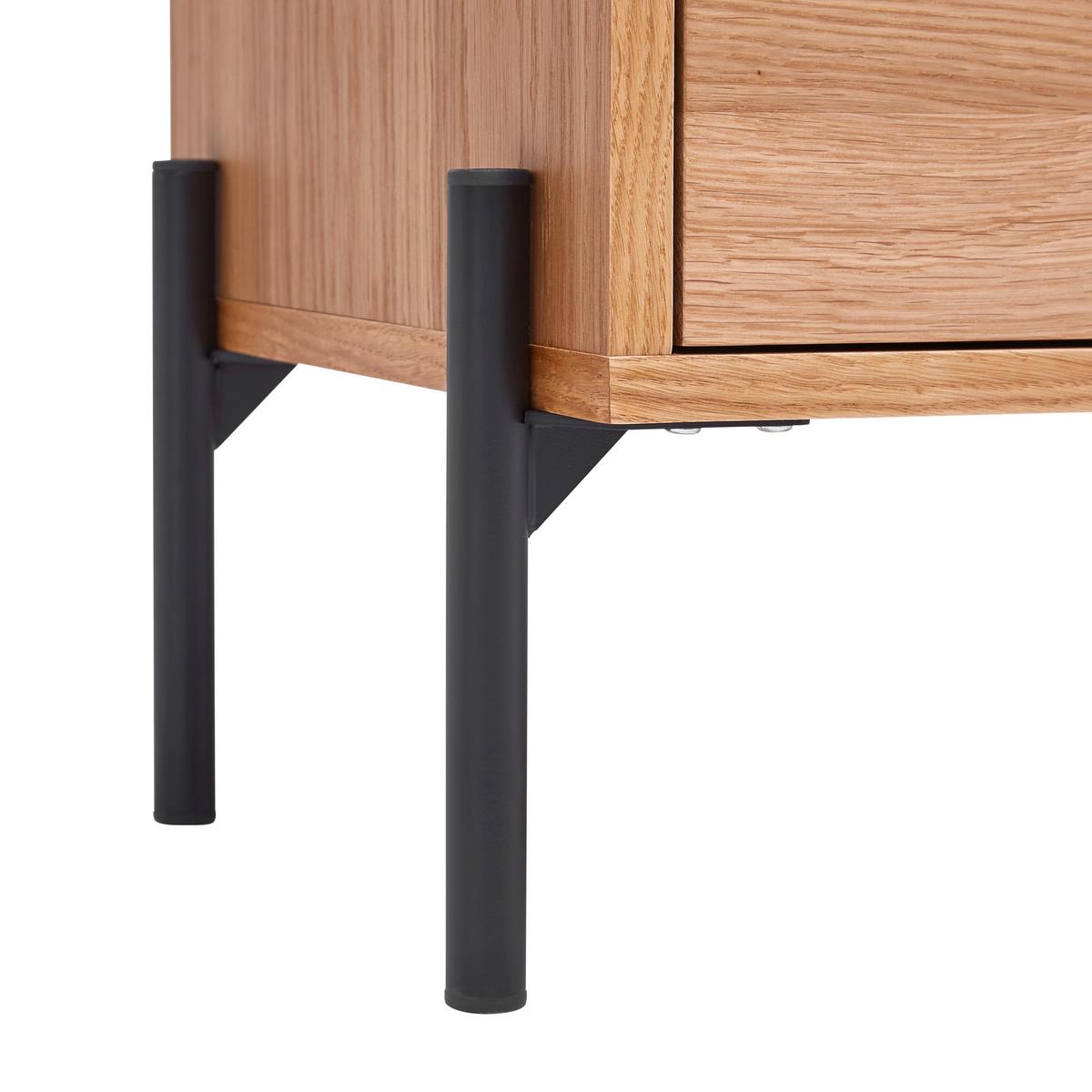vysoká komoda Avanto AVANTO -EXKLUSIV- - černá, Natur, kov/dřevo (64/105/35cm) - ecoTree