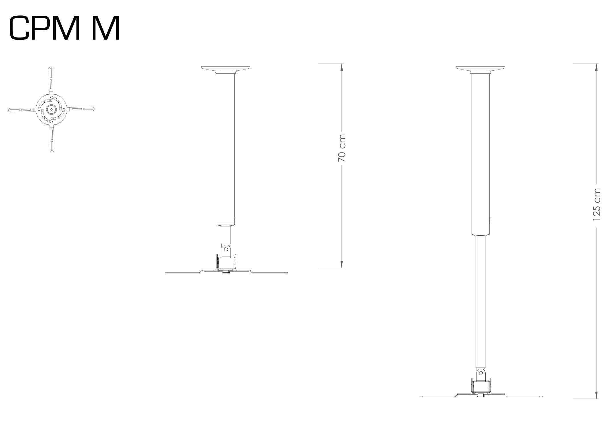 TV- Wandhalterung Cpm Silberfarben B: 62 cm - Silberfarben, MODERN, Metall (62/70/19cm) - MID.YOU