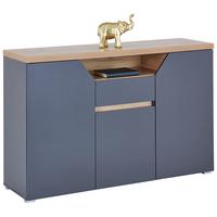 Kommode B: 136,4 Cm Anthrazit - Anthrazit/Schwarz, MODERN, Holzwerkstoff (136,4/91,6/40cm)
