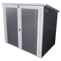 Box na odpadkové koše 240l, 5x3, kov - antracitová, Basics, kov (158/134/101cm)