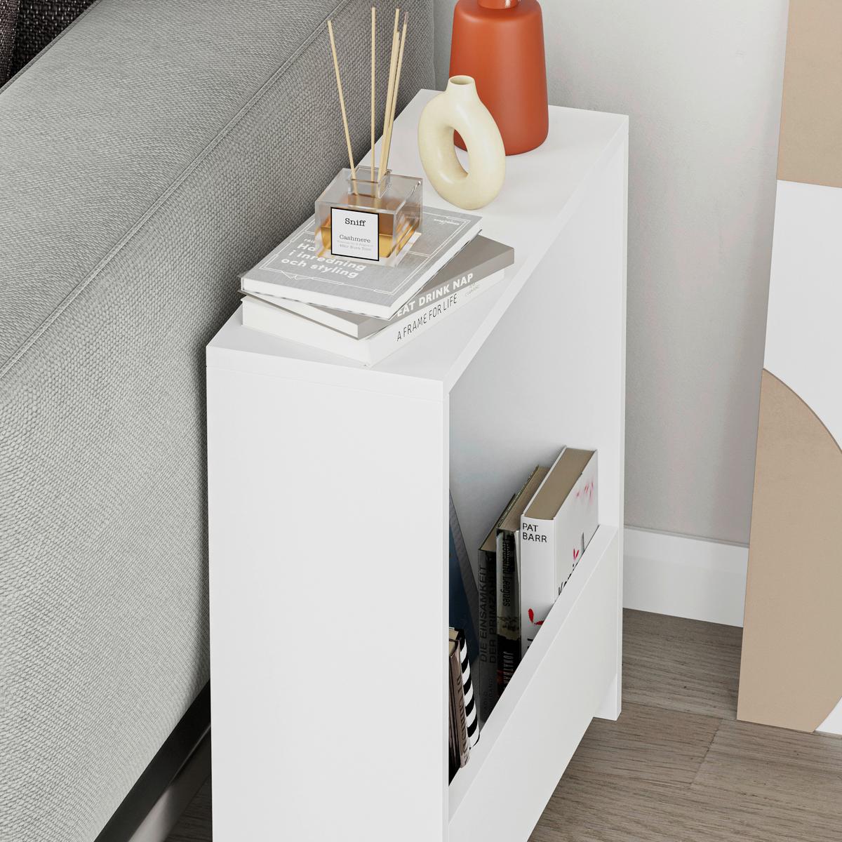 Beistelltisch Simpi Beistelltisch - Weiß, Design, Holzwerkstoff (55/20/60cm) - Livetastic