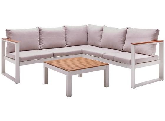 Loungegarnitur Volos - Braun/Weiß, Metall (196/192cm) - Luca Bessoni Loungegarnitur Volos - Braun/Weiß, Metall (196/192cm) - Luca Bessoni