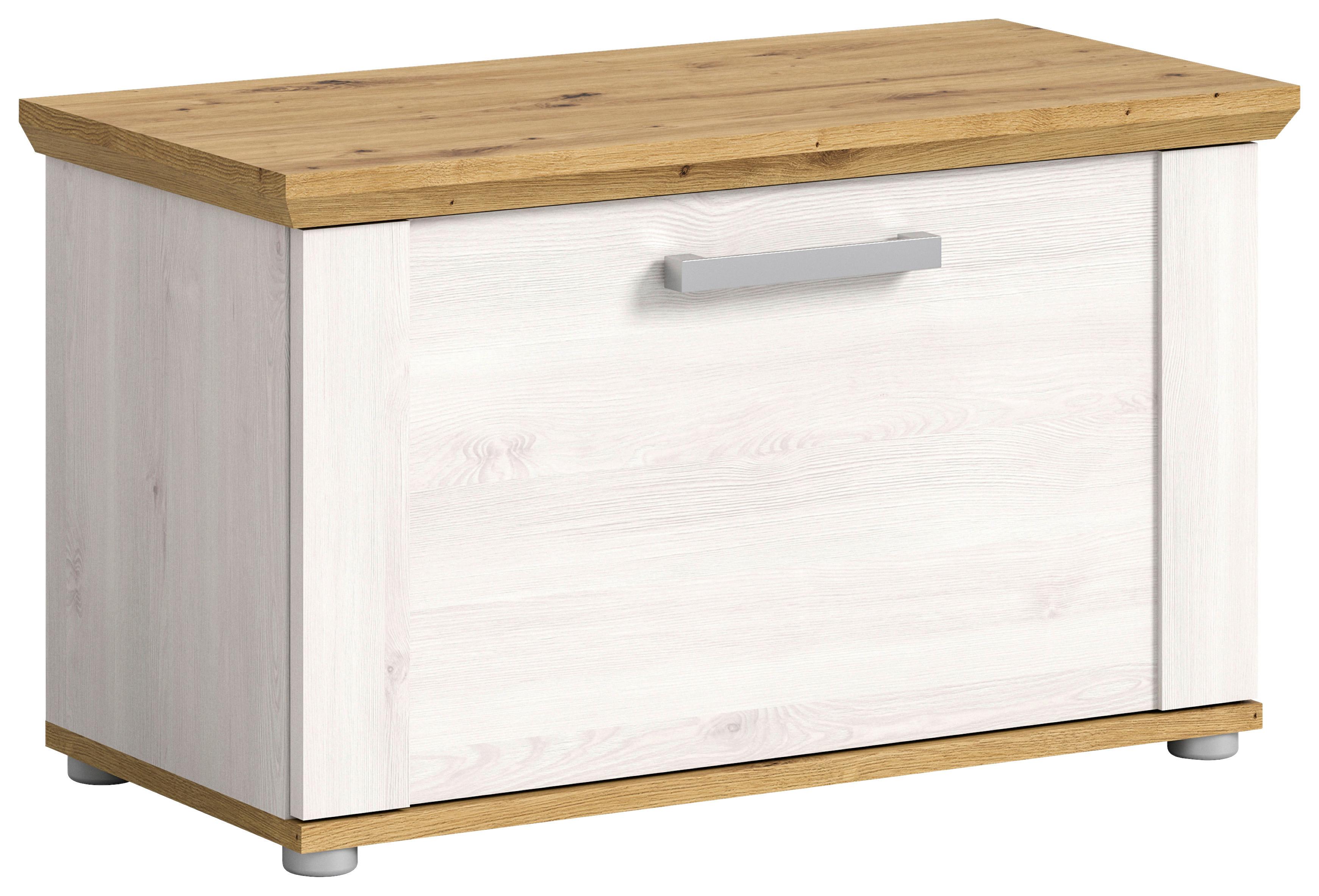 Garderobenbank Verona Lärche B: 78 cm - Silberfarben, KONVENTIONELL, Holzwerkstoff (78/45/37cm) - MID.YOU