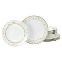 Jedálenský servis EMILIA, 12-dielny - perleťová, Trend, keramika - Creatable