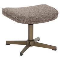 Taburet ALBA, hnědá tkanina, max. do 120 kg - bronzová/hnědá, Moderní, kov/textil (46/36/36cm) - Mömax