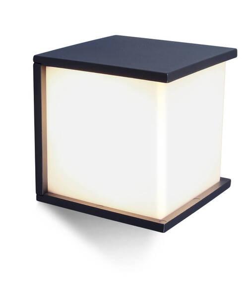 Außenwandleuchte Box Cube 60w Kunststoff Metall, Wandmontage - Anthrazit/Weiß, Design, Kunststoff/Metall (16,50/16,50/17,10cm)