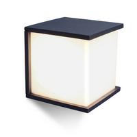 Außenwandleuchte Box Cube 60w Kunststoff Metall, Wandmontage - Anthrazit/Weiß, Design, Kunststoff/Metall (16,50/16,50/17,10cm)