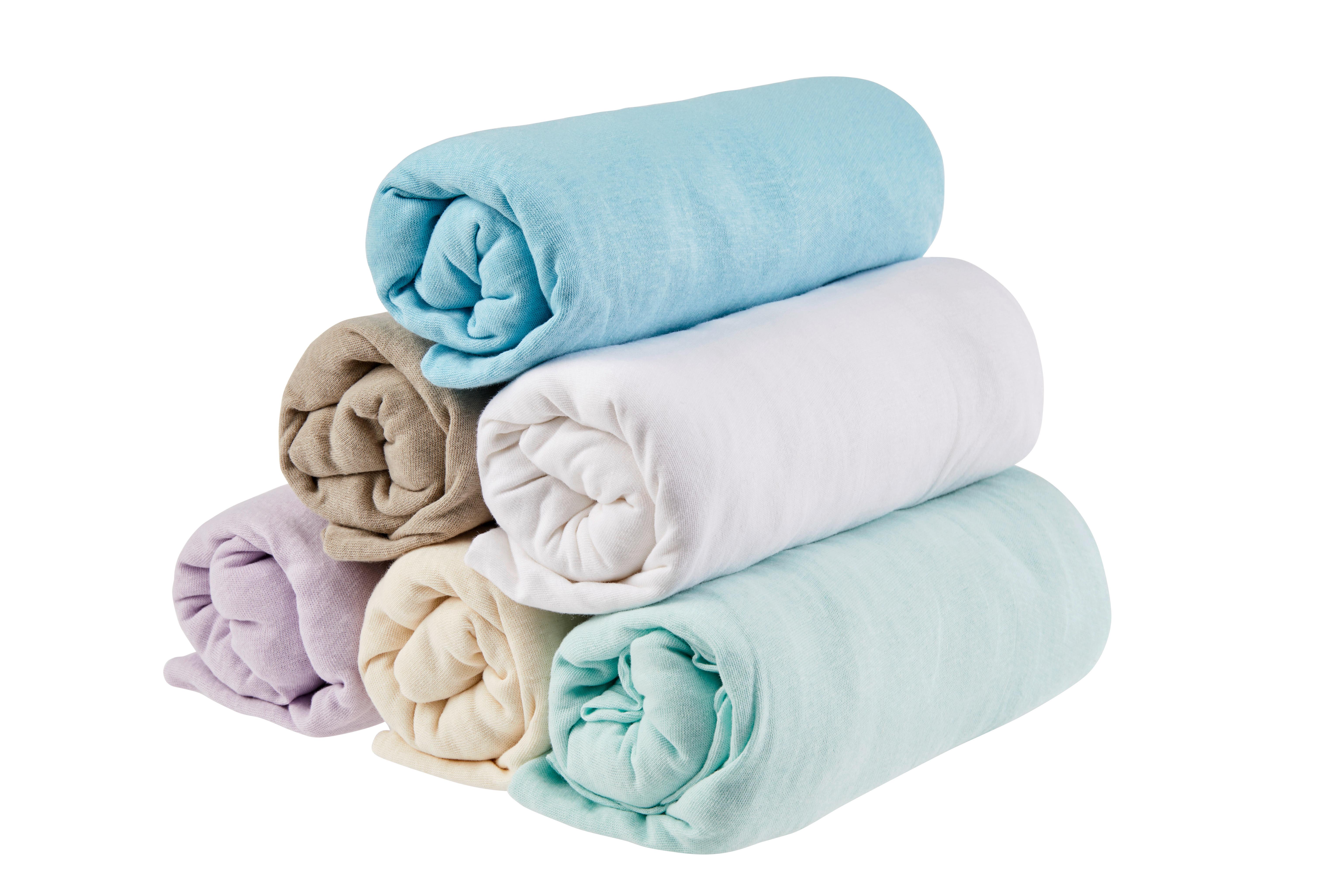 Spannleintuch Isadora 100x200 Cm Jersey-Baumwolle - Taupe/Lila, MODERN, Textil (100/200cm) - Ondega