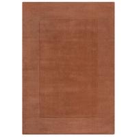 Handwebteppich Woll Bordüre Orange 160x230 - Orange, Basics, Textil (160/230cm)