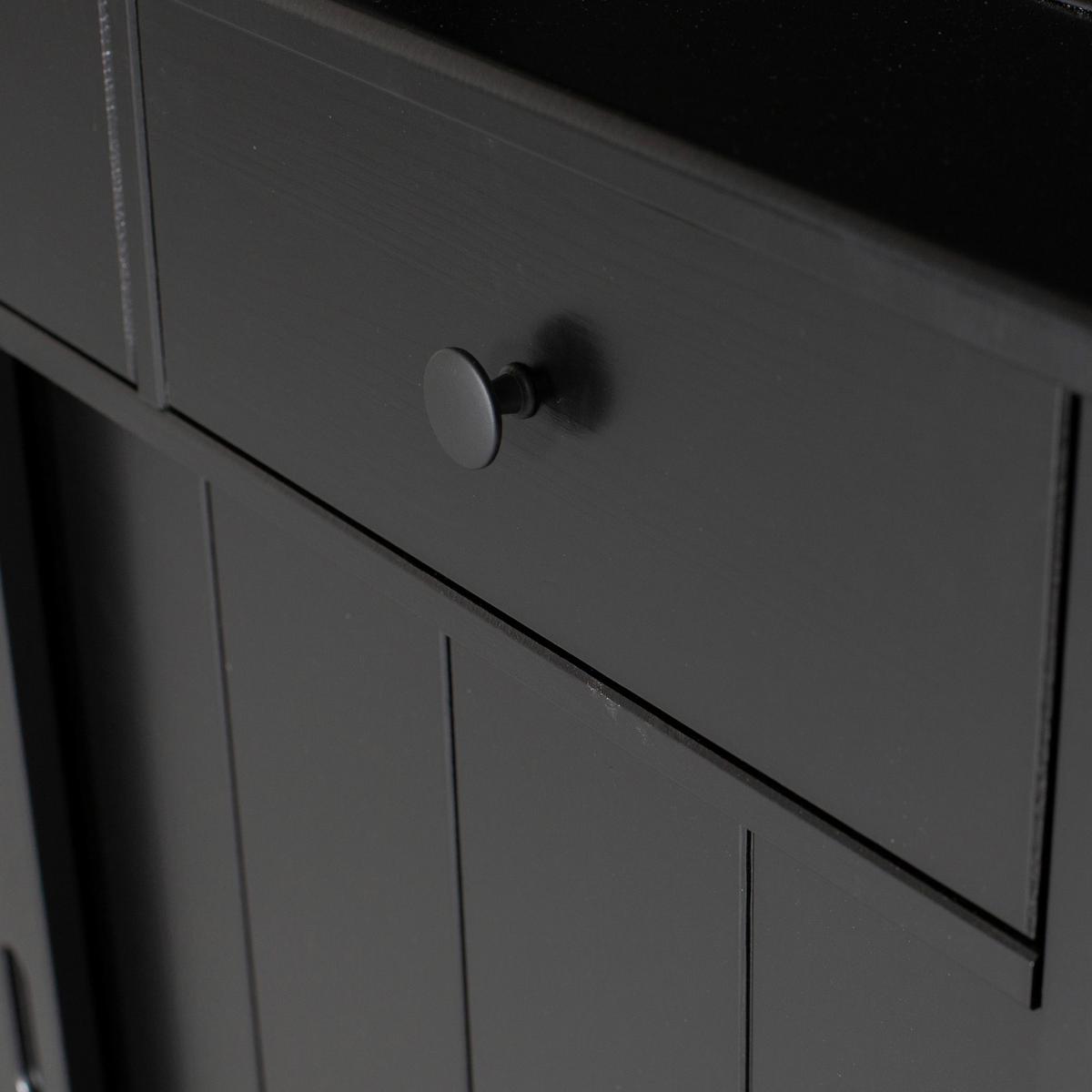 Vitrine Lagos Schwarz B: 166 Cm - Schwarz, Design, Glas/Holz (166/214/48cm) - Livetastic