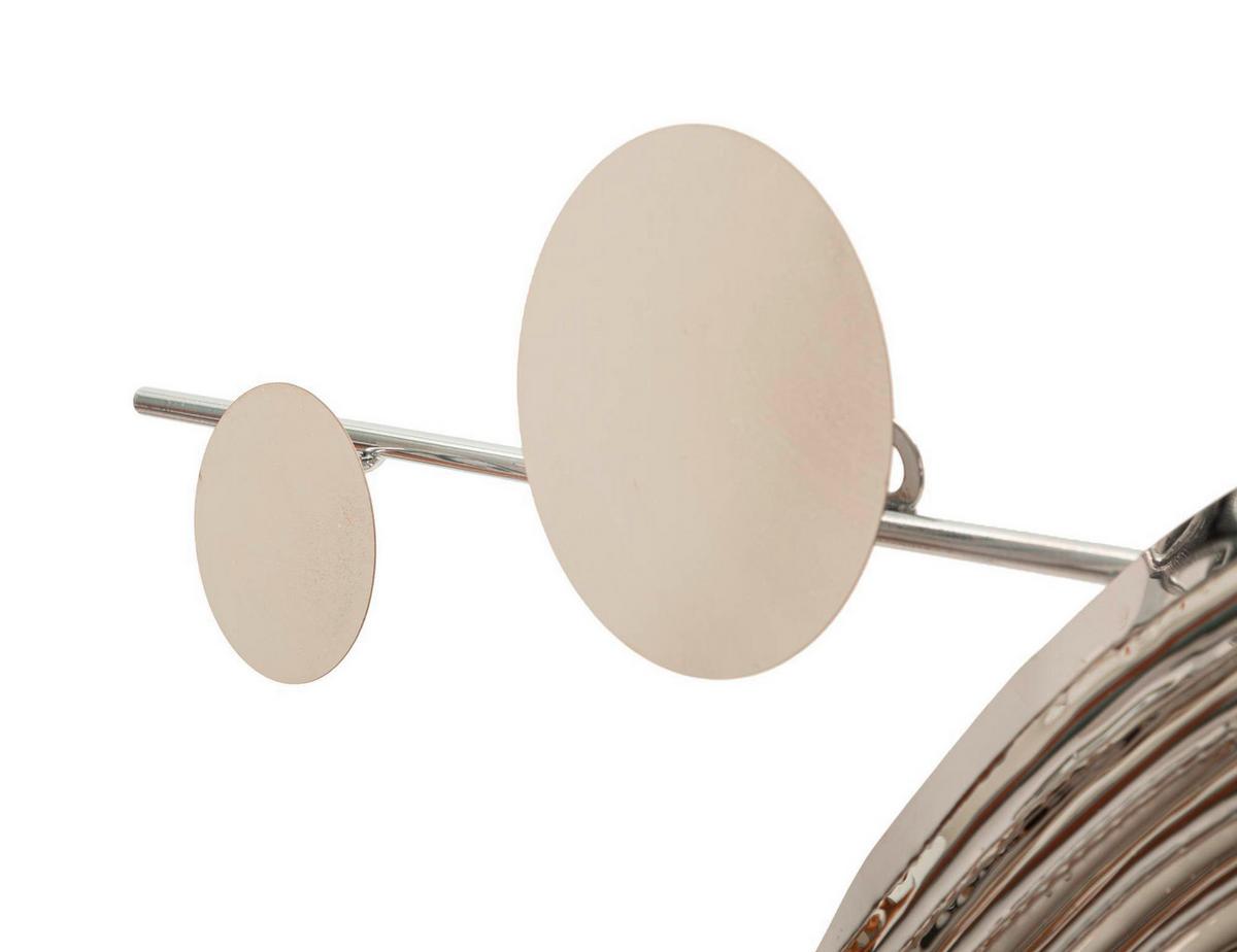 Wanddeko Mondrian Chromfarben B: 121 cm - Chromfarben, Basics, Metall (121/52/5cm)