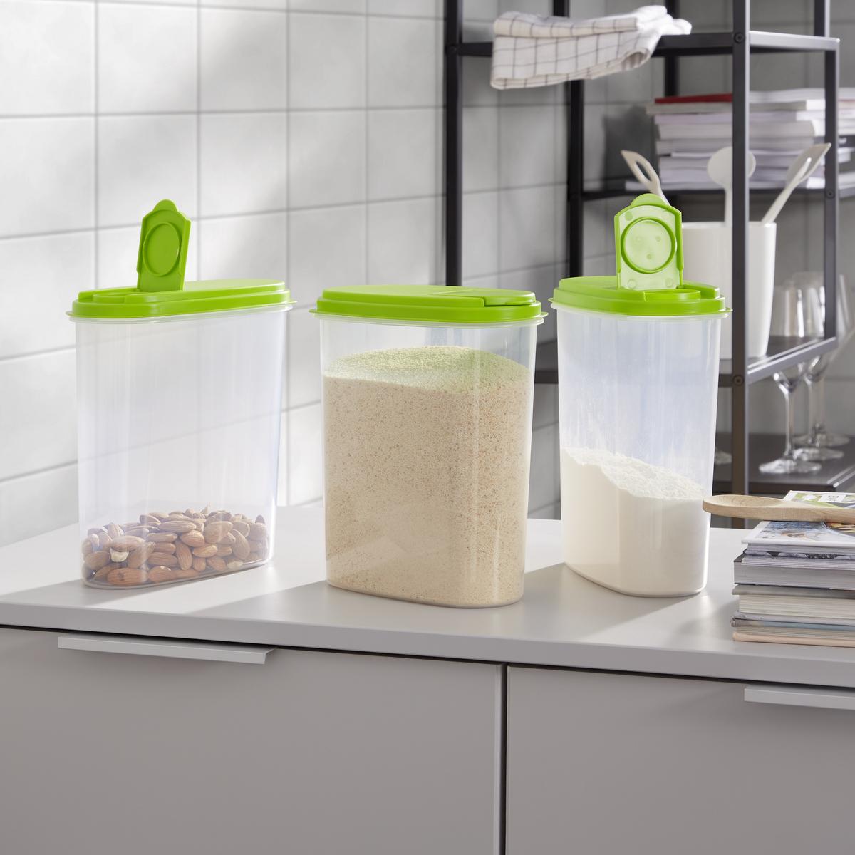Schüttdosenset Cosima, Grün 3er Set, Je 2 Liter - Grün, Basics, Kunststoff (19/10/21cm)